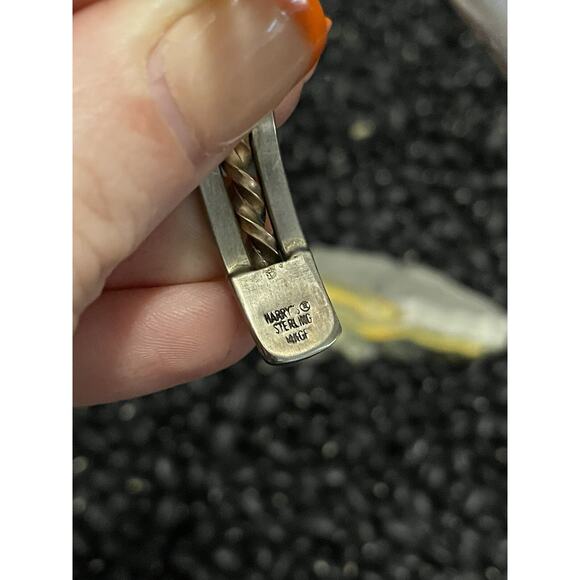 Sterling Silver HARRY’S Sterling & 14k Gold Filled Twisted Braided Cuff Bracelet - Picture 5 of 9